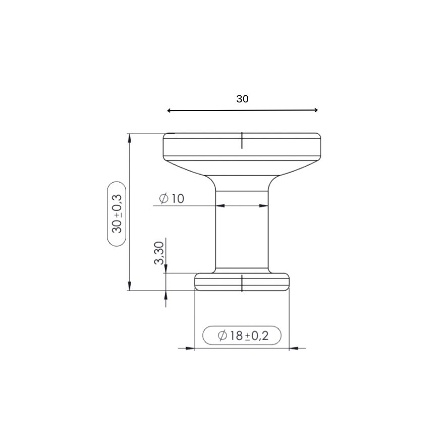Round Chagny furniture knob