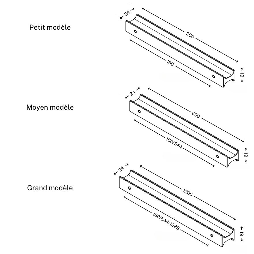 Poignée de meuble Calais