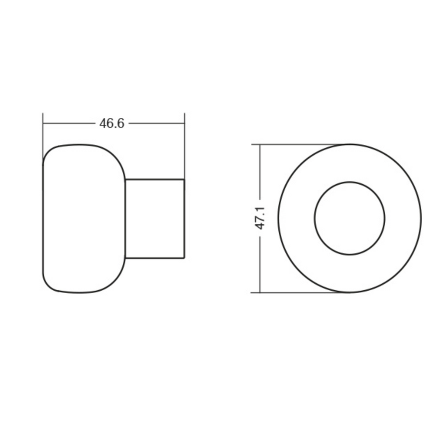 Butée de porte Gustave 47 mm Aluminium