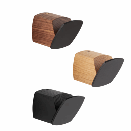 Patère murale Giana noir et bois Patère murale Giana noir et bois