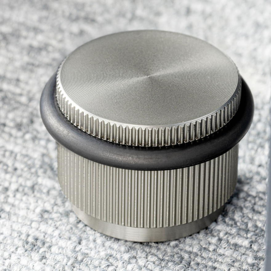 Butée de porte Gael 30mm Adhésive ou à vis Aluminium