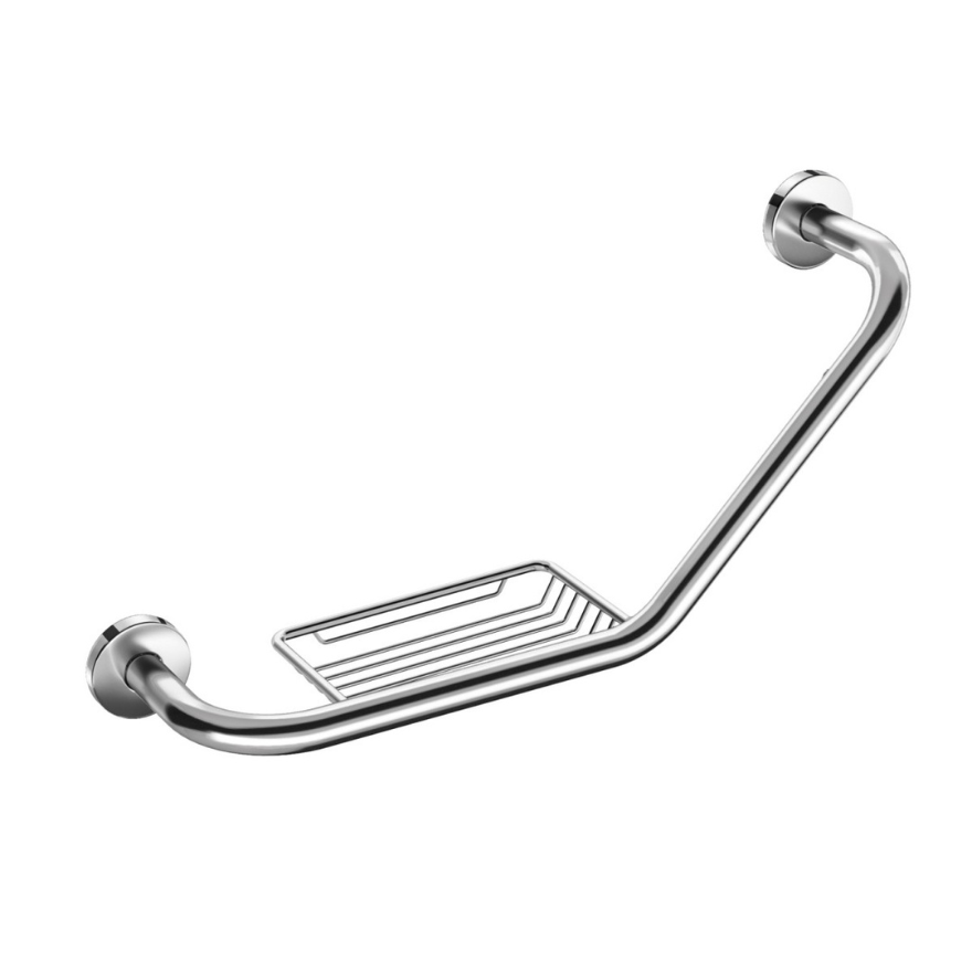 Poignée baignoire/Porte-savon droite Erin Chrome brillant
