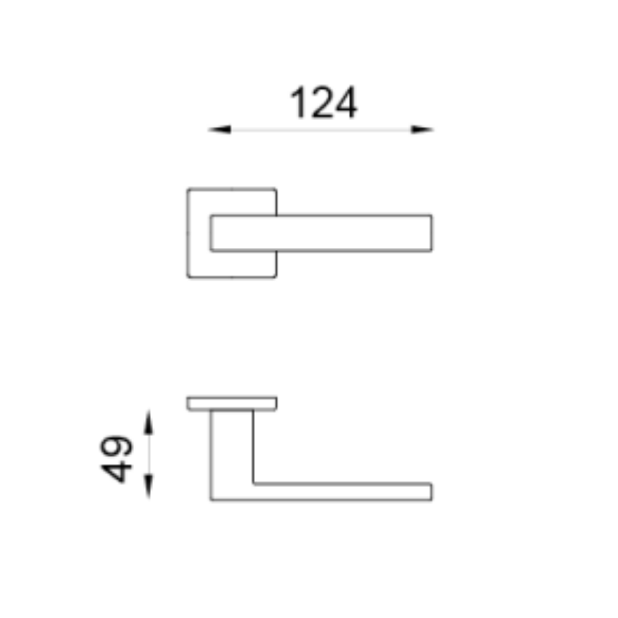 Paire de poignées de porte Andria 02 Or Mat