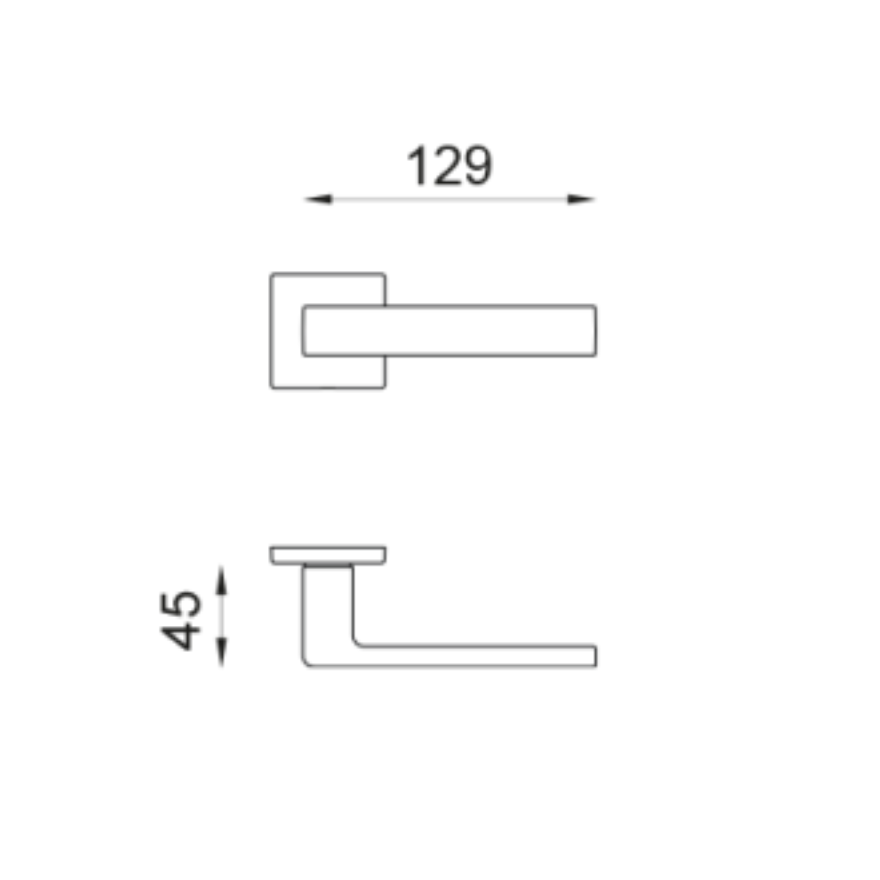 Paire de poignées de porte Bergame Chrome Mat