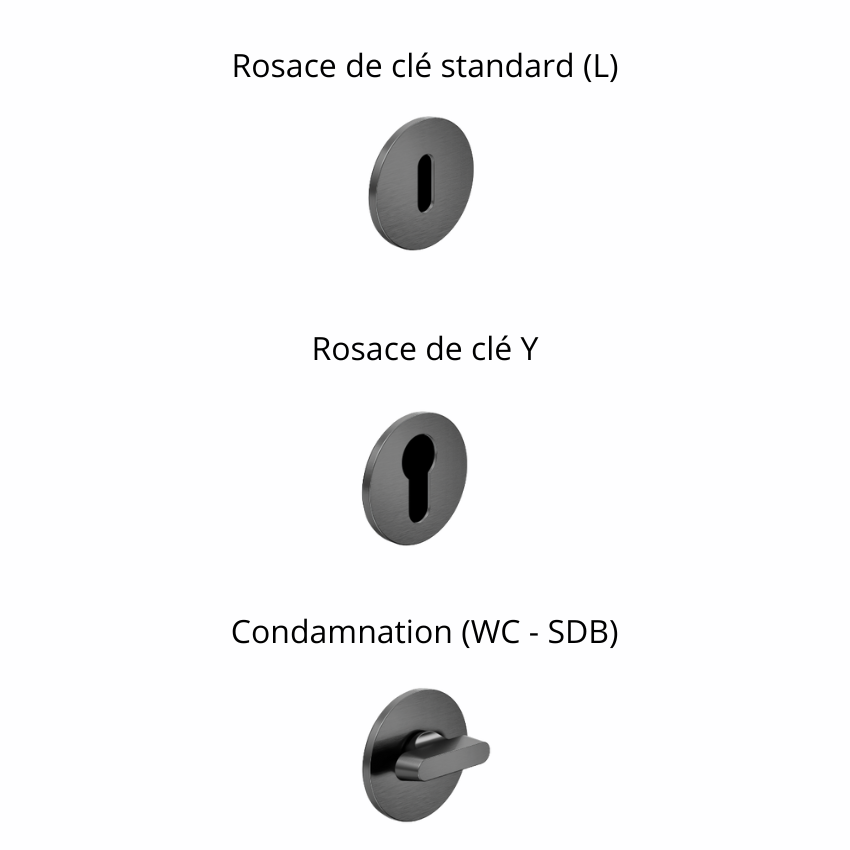 Paire de poignées de Porte Bitonto Rosaces Fines