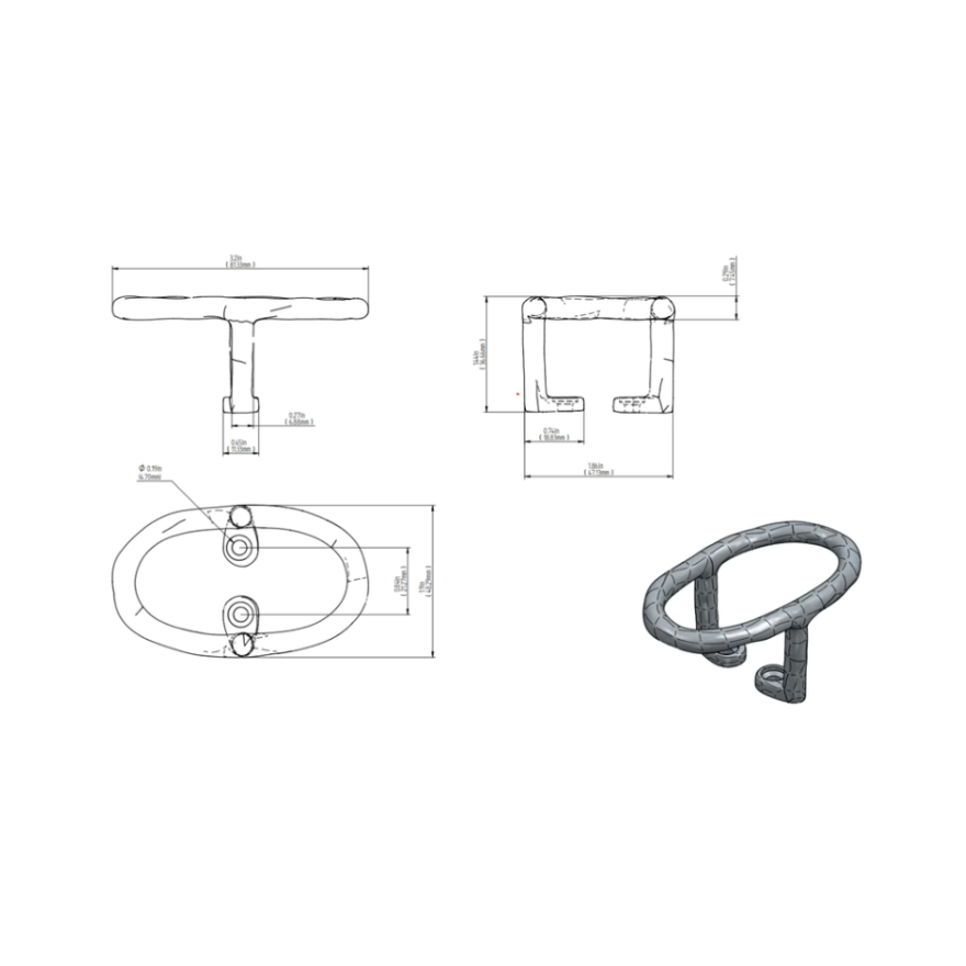 Patère murale Gaiane Laiton