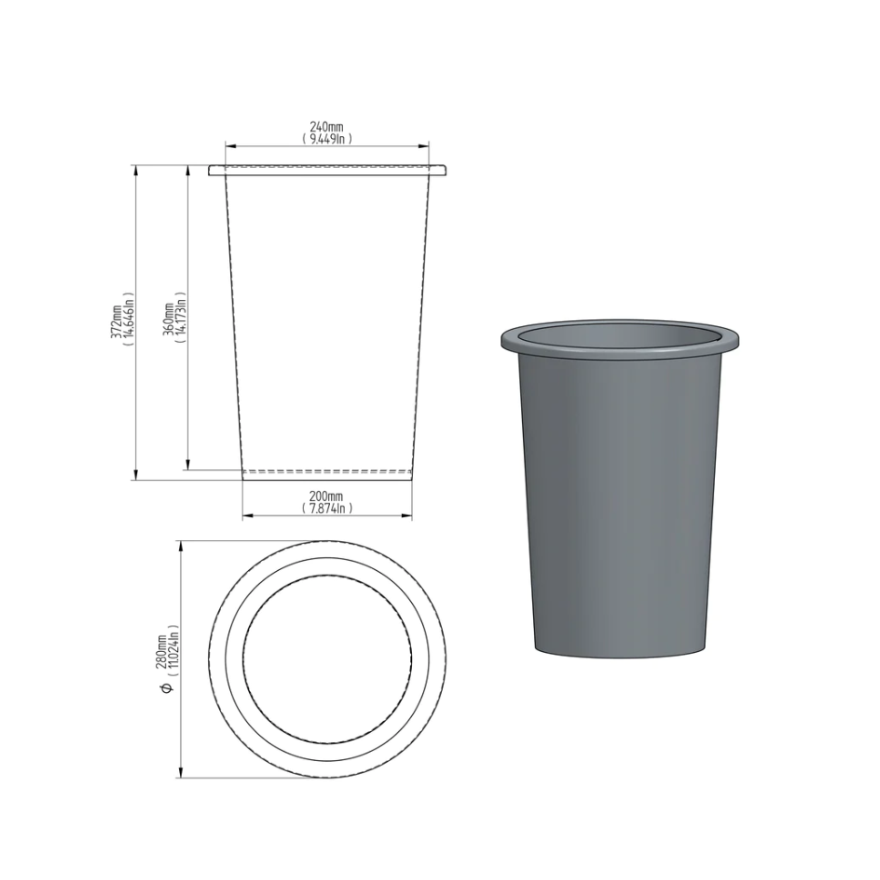Poubelle Ronde Galip Laiton