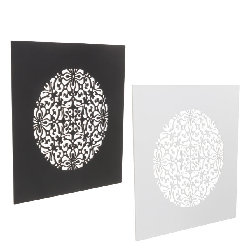 Grille d'aération carrée Flora fixation magnétique 160x160mm