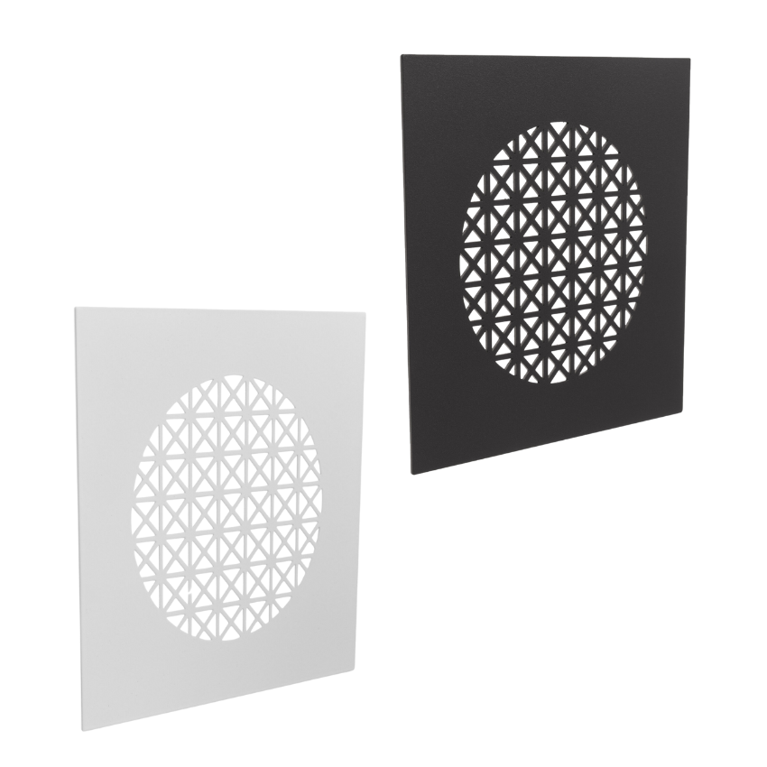 Grille d'aération carrée Pyramid à fixation magnétique 160x160 mm