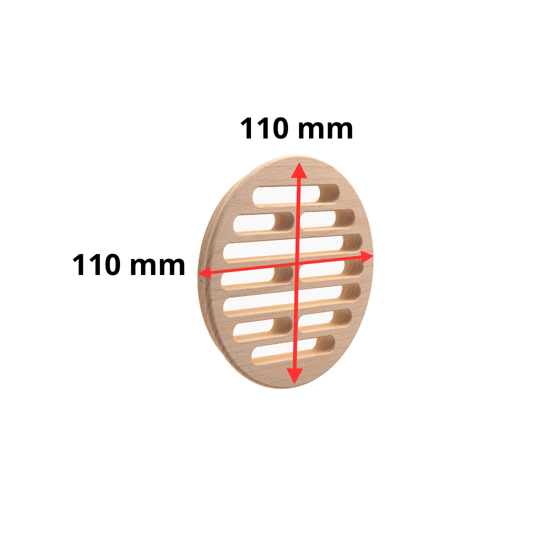 Grille d'aération ronde Scandi Bois