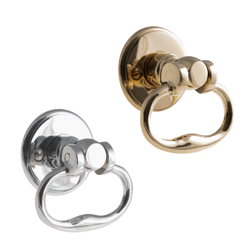 Paire d'anneaux Julio boutons de porte avec carré de 6 mm Pair of Julio rings door knobs with 6 mm square