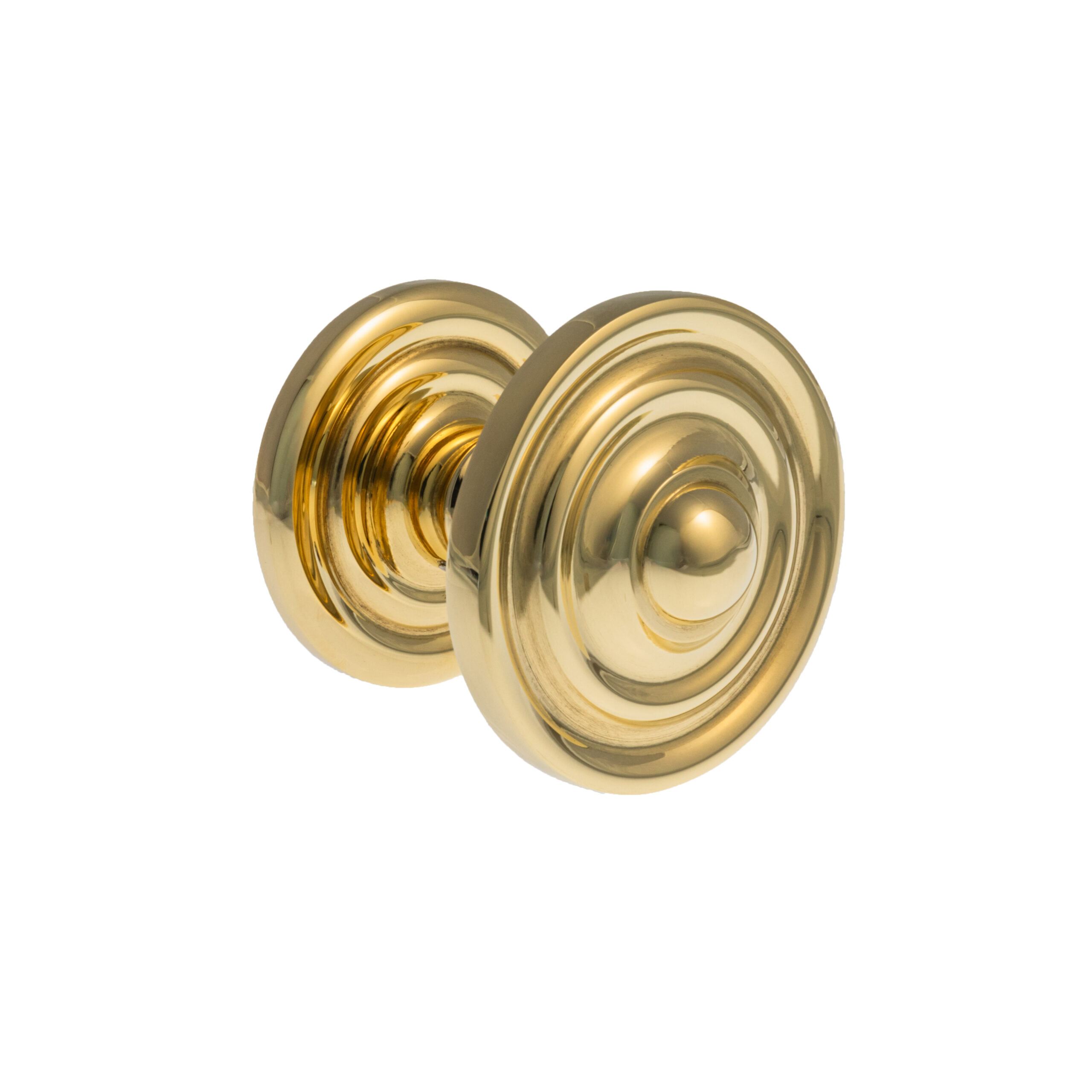 Bouton central de porte Jacques ø70 mm Laiton poli