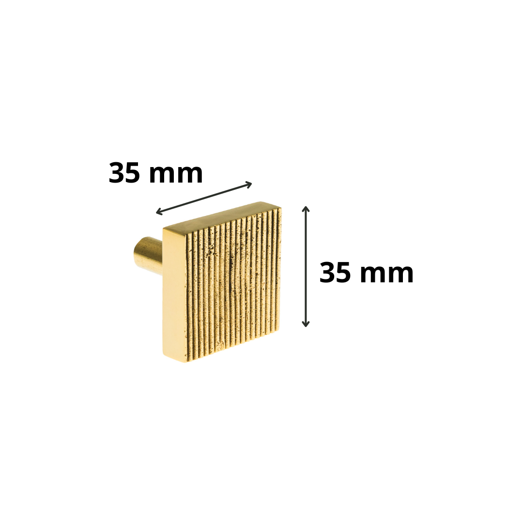 Bouton de meuble Joseph carré Laiton massif