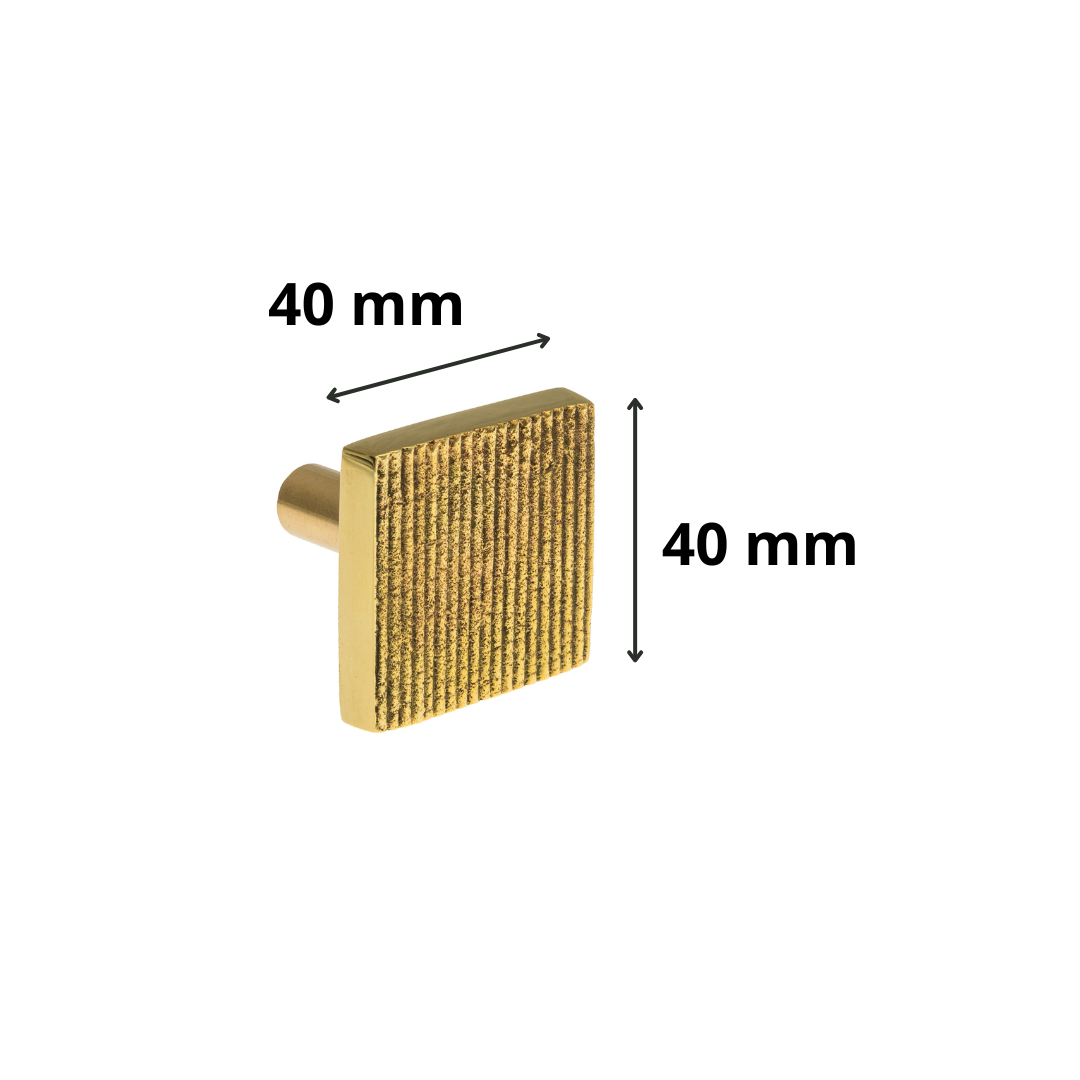 Bouton de meuble Joseph carré Laiton massif
