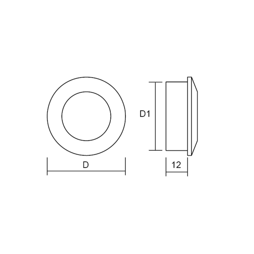 Encastré de porte rond Jodie