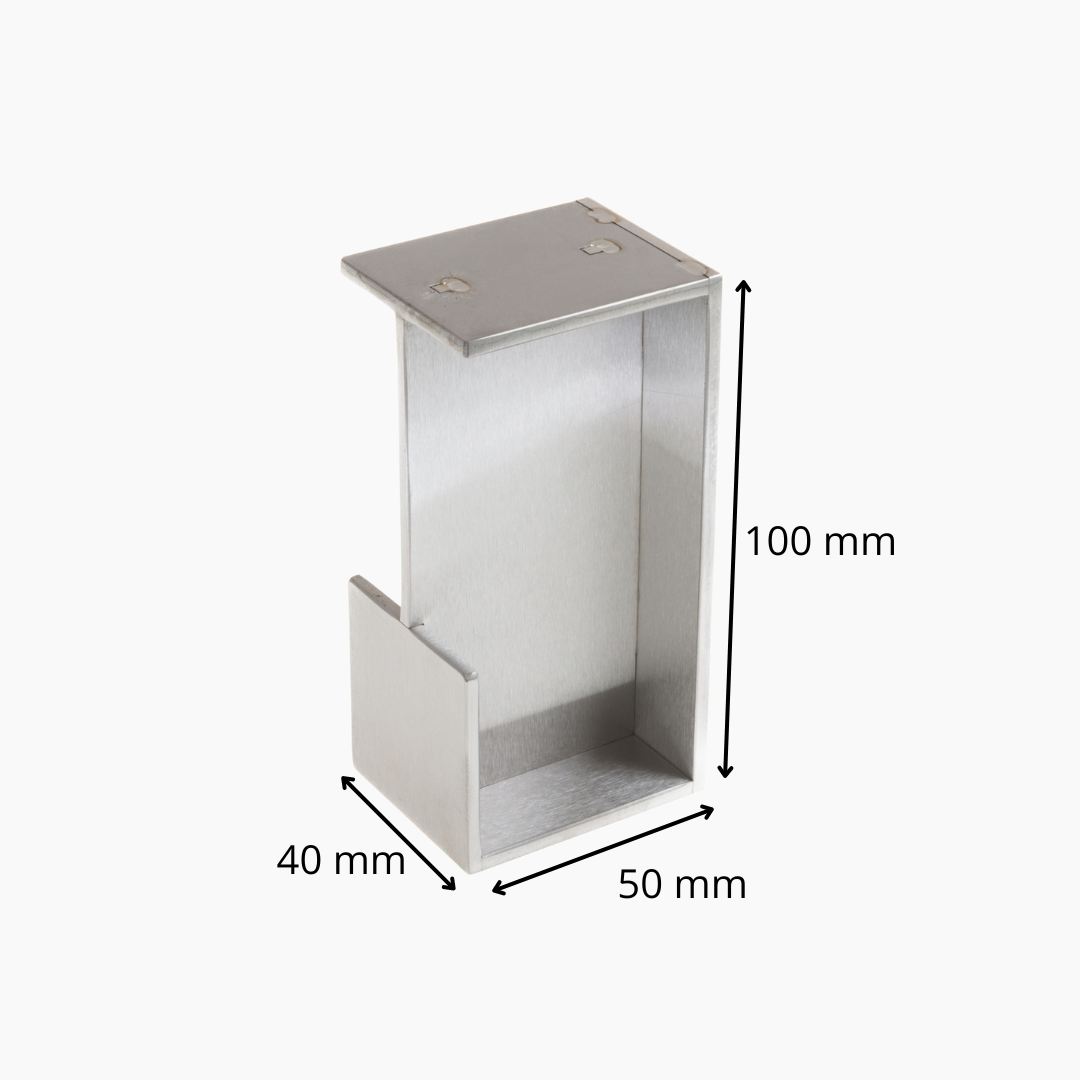 Poignée de porte encastrée rectangulaire Joël 100 x 50 x 40 mm