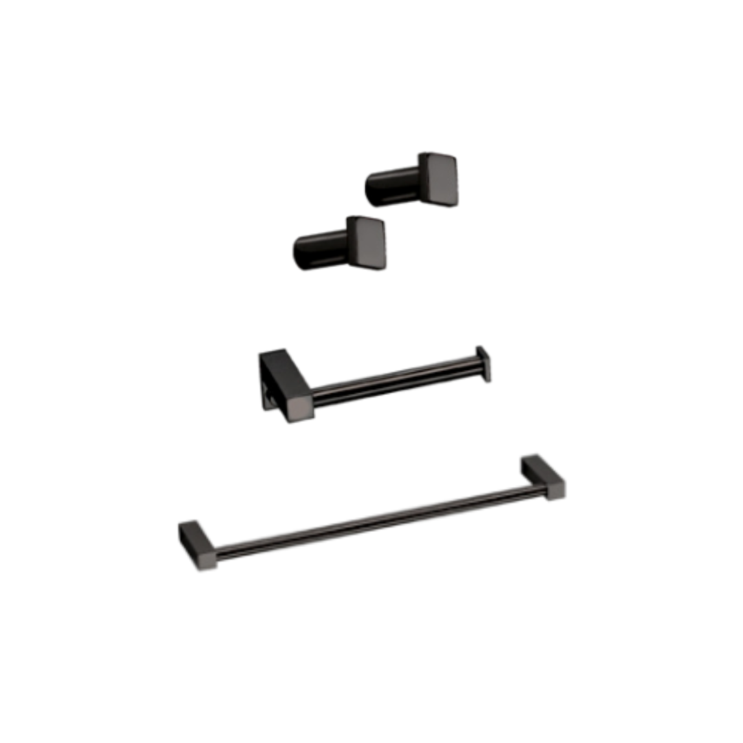 Pack IC MT : 2x Patères, 1 Porte-rouleau, et 1 Porte-serviette (40cm)