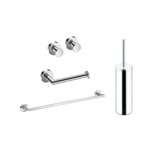 Pack IC ST : 2x Patères, 1 Porte-rouleau, 1 Porte-serviette (40cm), et 1 Porte-balayette Pack IC ST : 2x Patères, 1 Porte-rouleau, 1 Porte-serviette (40cm), et 1 Porte-balayette