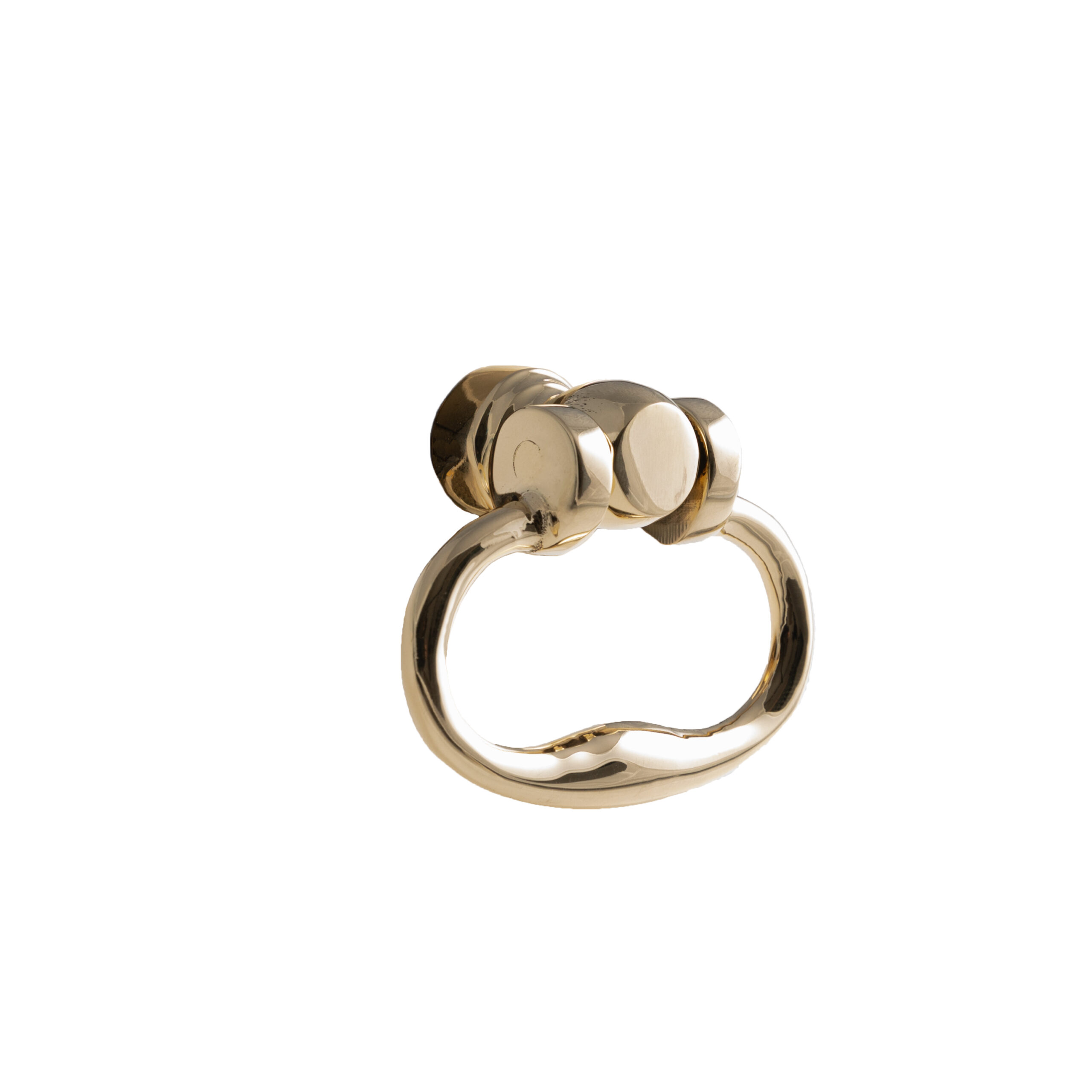 Paire d'anneaux Julio boutons de porte avec carré de 6 mm