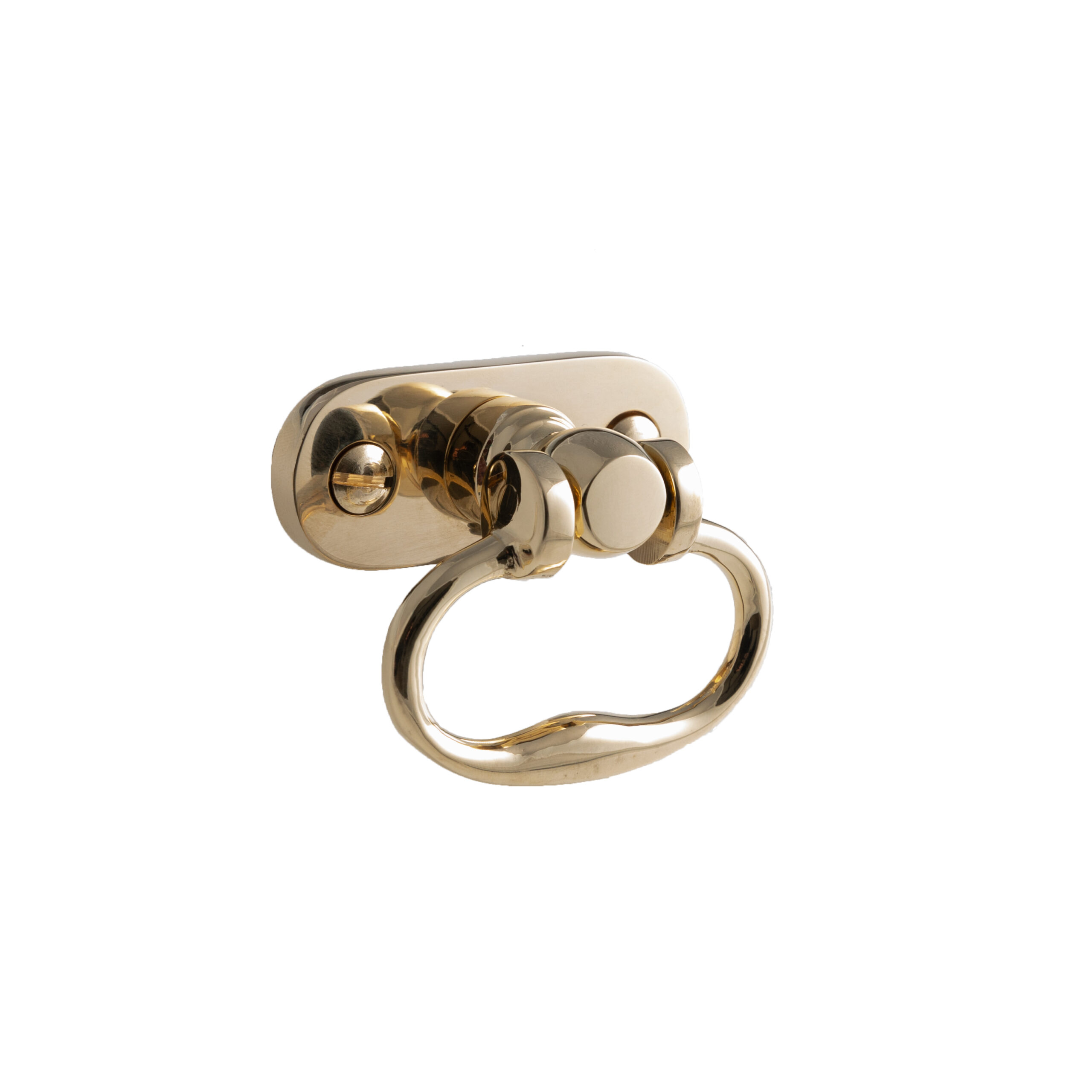 Window Handle T Ring Jeane Polished brass with 7 mm square