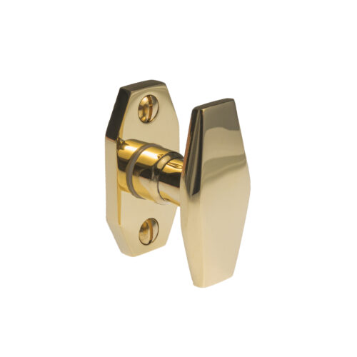 Poignée de fenêtre T Jazz Laiton poli avec carré de 7 mm Poignée de fenêtre T Jazz Laiton poli avec carré de 7 mm