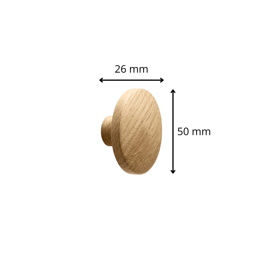 Bouton de meuble Justin en Bois