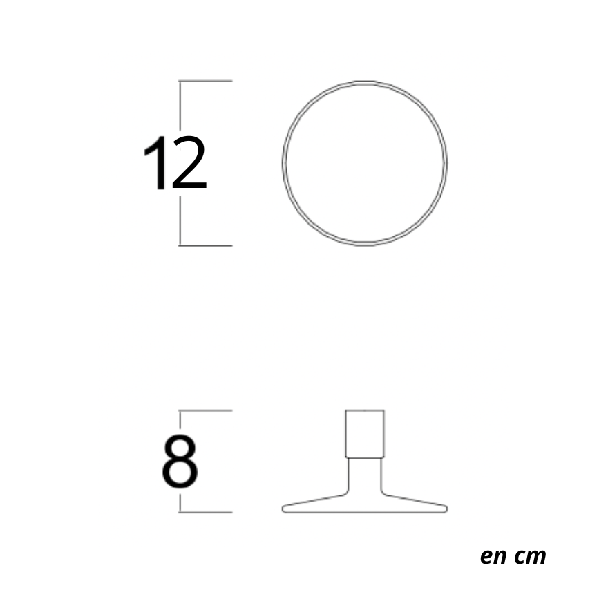 Patère Ingrid en Verre ø 120 mm