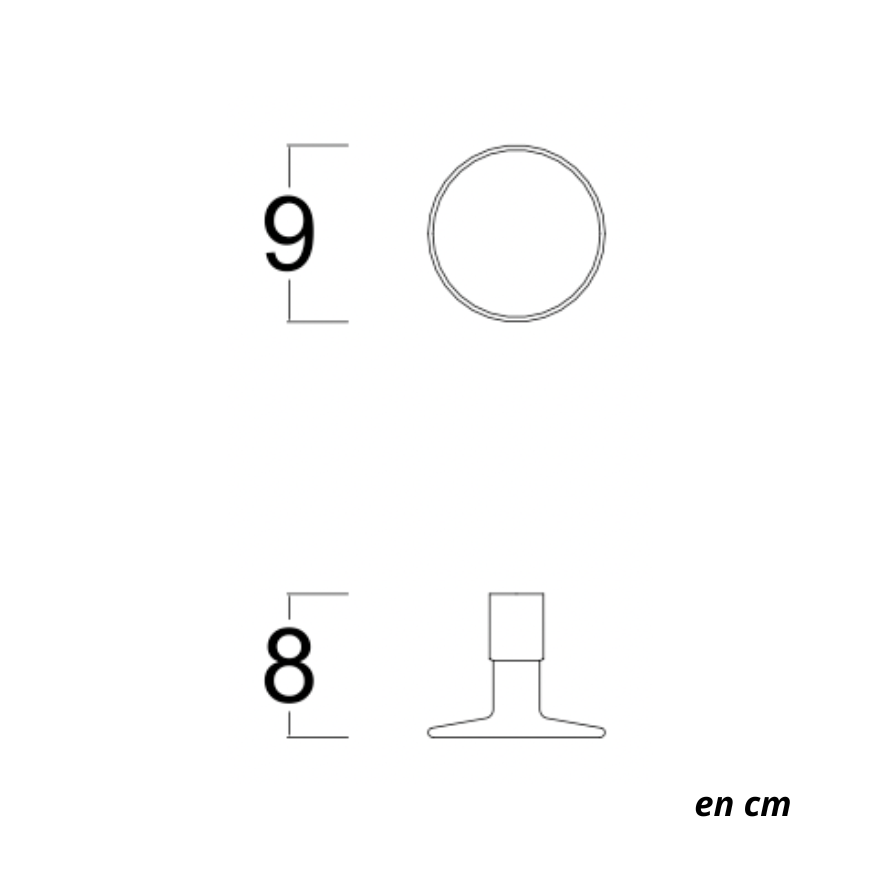 Patère Ingrid en Verre ø 90 mm