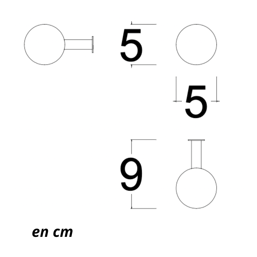 Patère murale Ilona boule