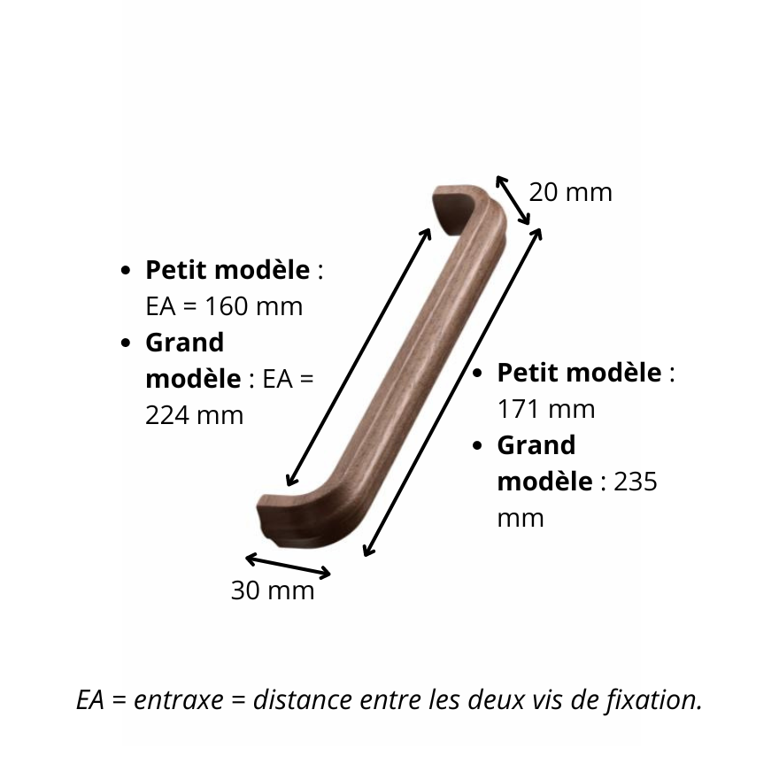 Poignée de meuble Jenny en Bois