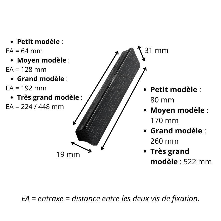 Poignée de meuble Julie en Bois