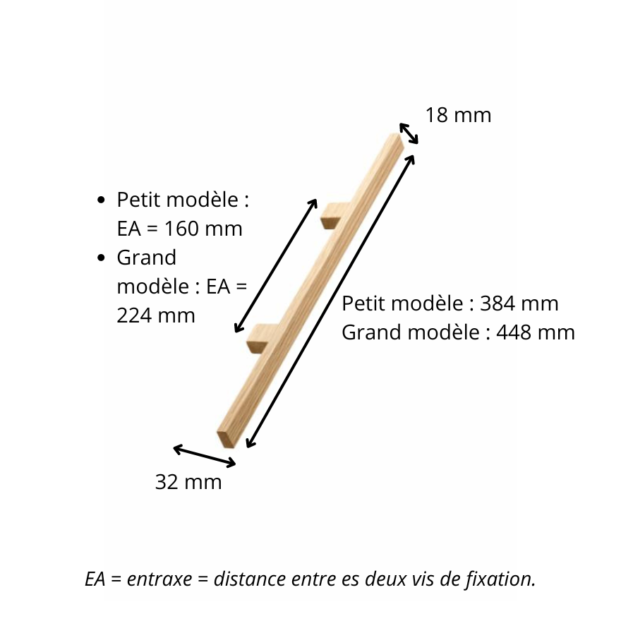 Poignée de meuble Jun en Bois
