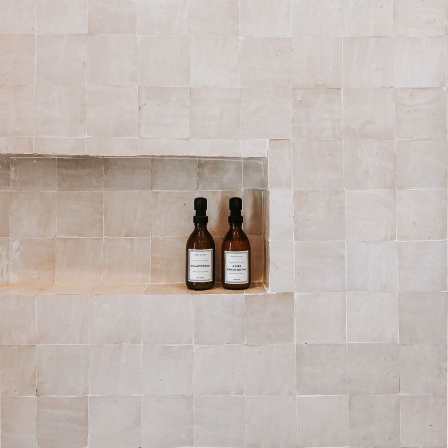 Flacon de Shampoing Aden en verre Ambre