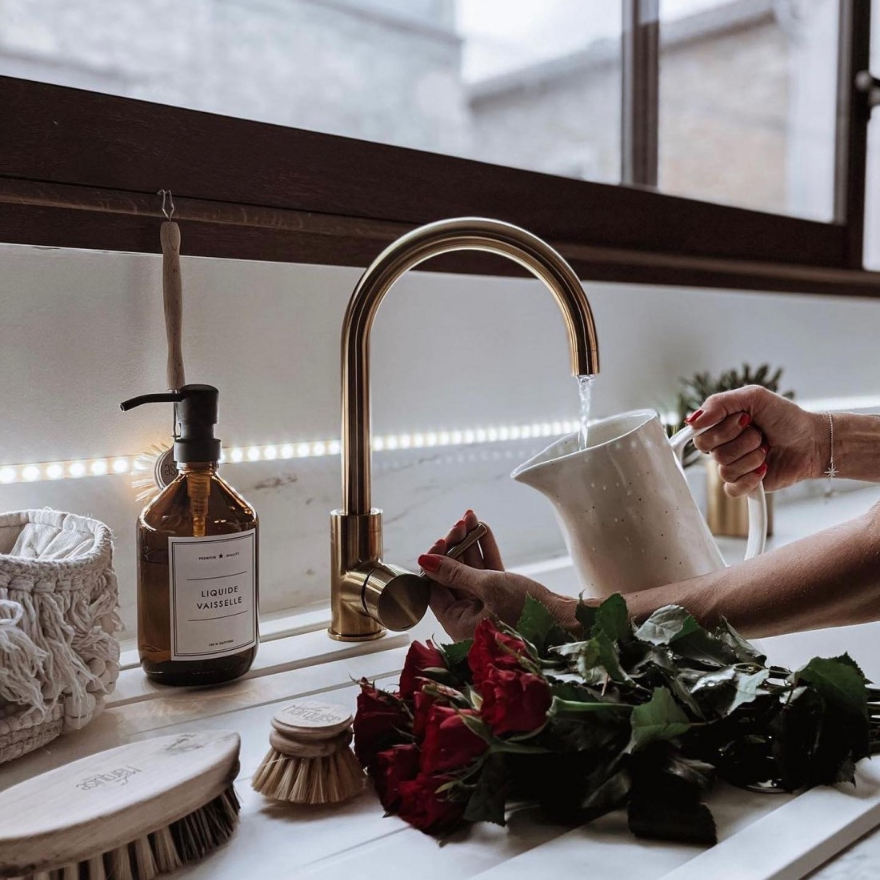 Flacon de Shampoing Aden en verre Ambre