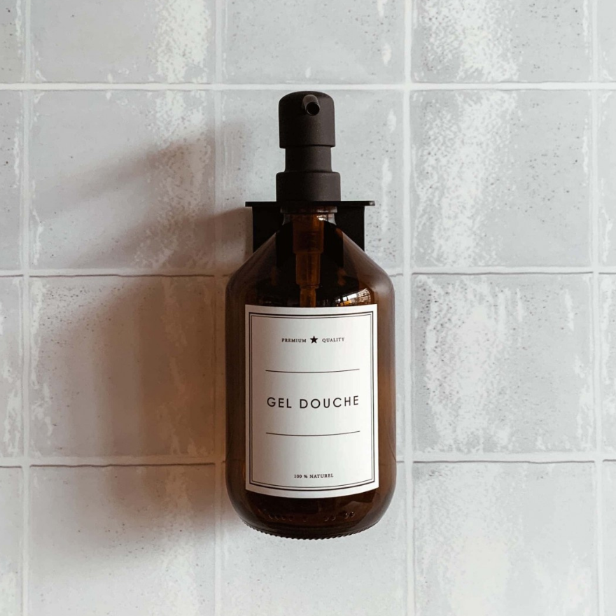 Flacon de Shampoing Aden en verre Ambre