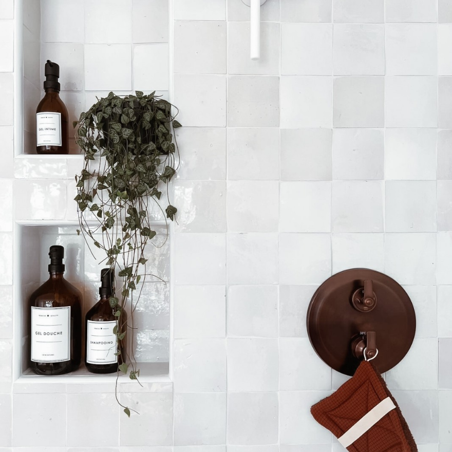 Flacon de Shampoing Aden en verre Ambre