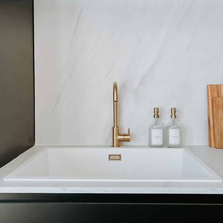 Distributeur de Gel Douche Aden en verre Transparent