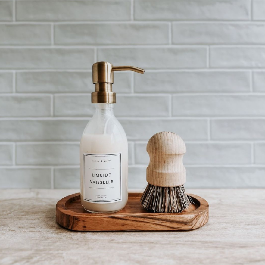 Distributeur de Gel Douche Aden en verre Transparent