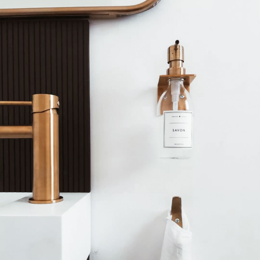 Distributeur de Gel Douche Aden en verre Transparent