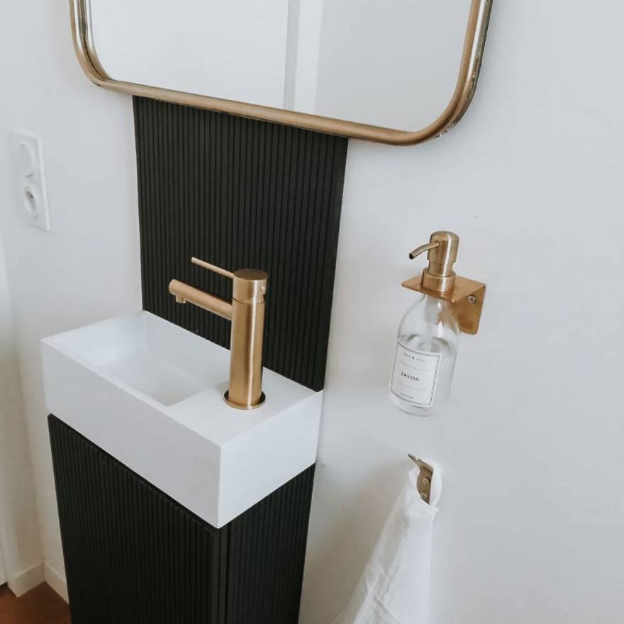 Distributeur de Gel Douche Aden en verre Transparent