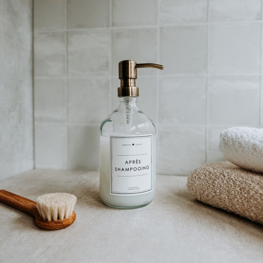 Distributeur de Gel Douche Aden en verre Transparent