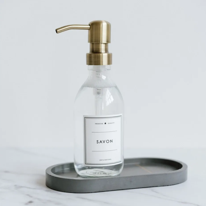 Distributeur de Gel Douche Aden en verre Transparent