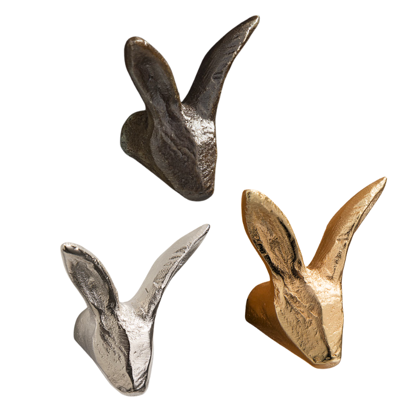 Bouton de meuble Lapin bronze
