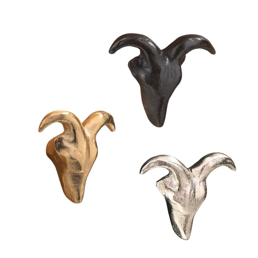 Bouton de meuble Bélier bronze