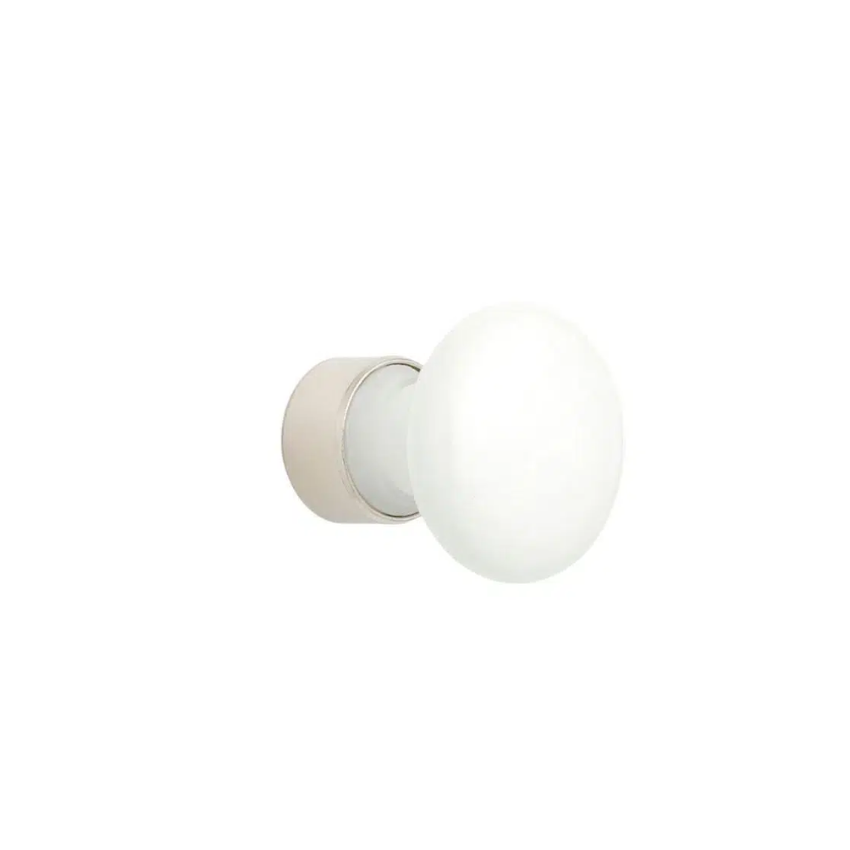 Furniture knob Danaé Porcelaine High-gloss nickel base
