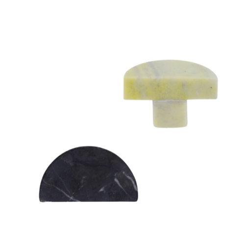 Bouton de meuble Pleiku demi disque Marbre Bouton de meuble Pleiku demi disque Marbre