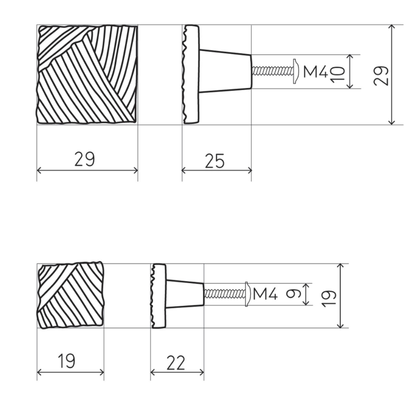 Bouton de meuble Ecaille Bronze