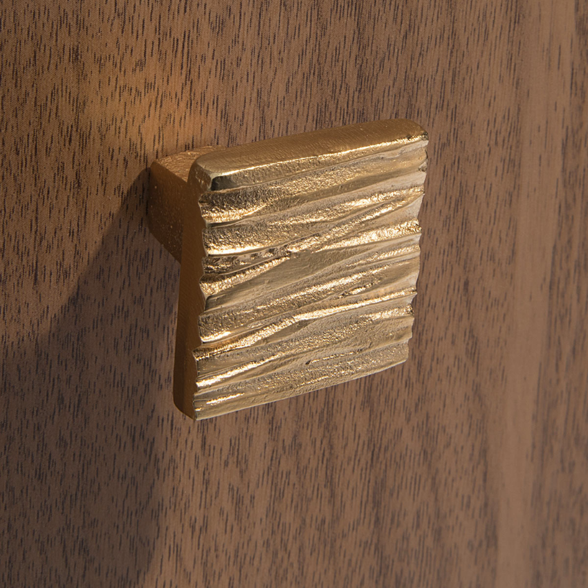 Bouton de meuble Fossile bronze