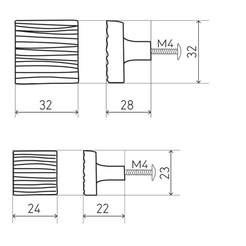 Bouton de meuble Fossile bronze