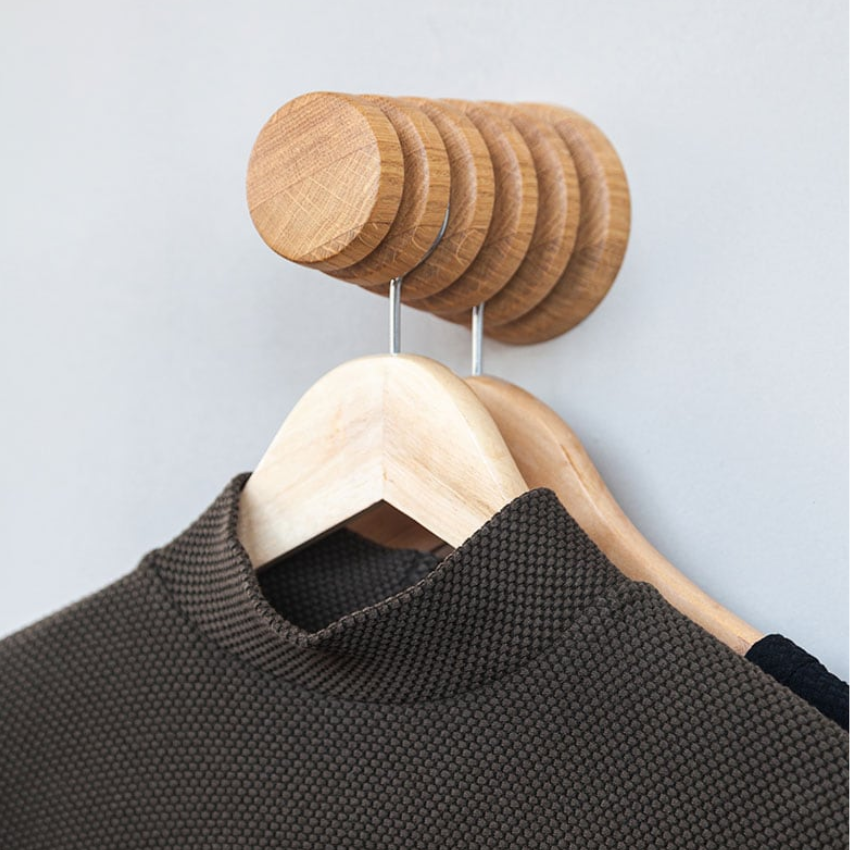 Patère murale Alf Porte-cintre en bois